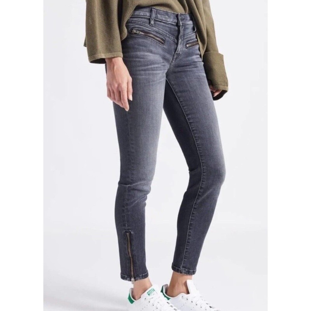 Current Elliot Atwater Zip Ankle Jeans Mezcal Gray Womens 32 New Fast Shipping